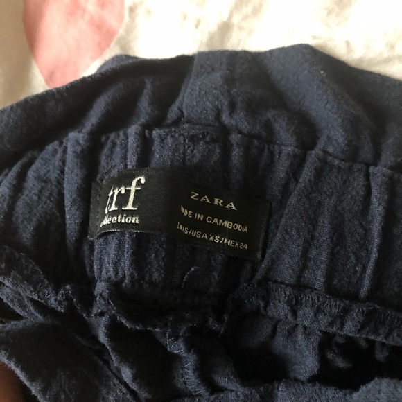 zara trf navy blue paper bag shorts!! - Picture 3 of 4